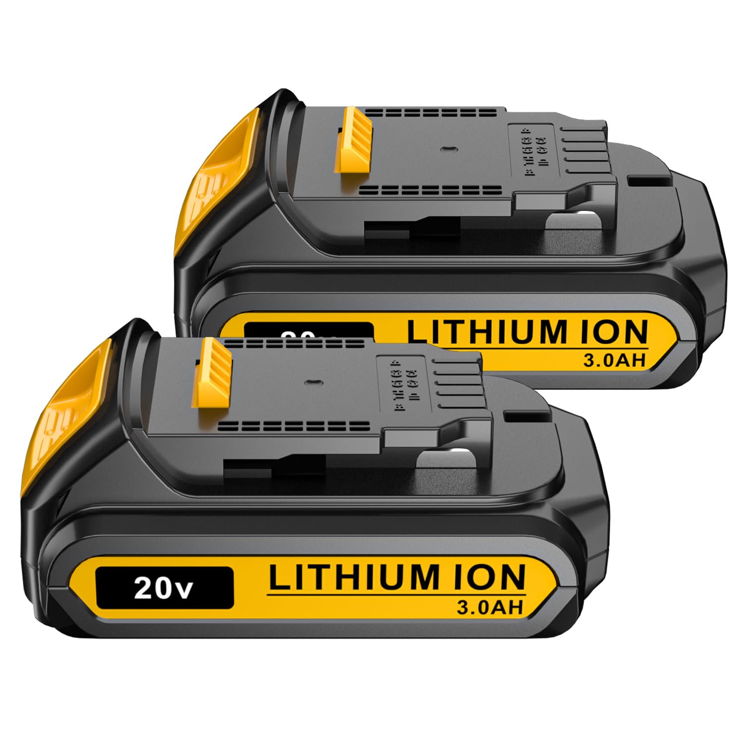 2Packs 20V 3.0Ah Replacement Battery for Dewalt 20V Compatible with Dewalt DCB200 DCD DCF DCG Series Cordless Power Tools